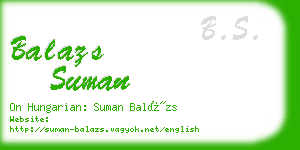 balazs suman business card